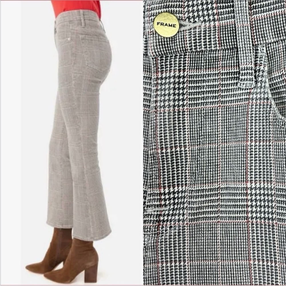 Frame - Le Cropped Mini Boot Plaid - Picture 2 of 2